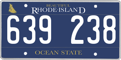 RI license plate 639238