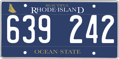 RI license plate 639242