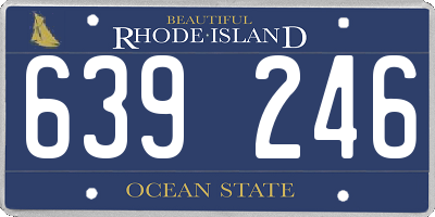 RI license plate 639246