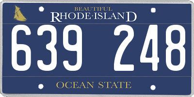 RI license plate 639248