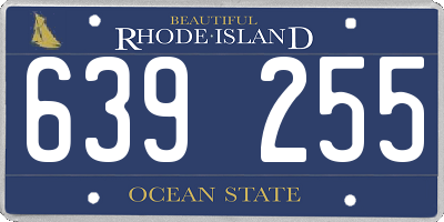 RI license plate 639255