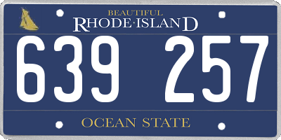 RI license plate 639257