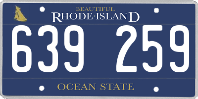 RI license plate 639259