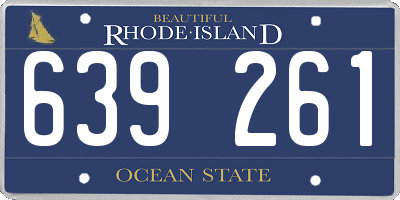 RI license plate 639261