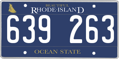 RI license plate 639263