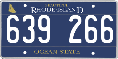 RI license plate 639266