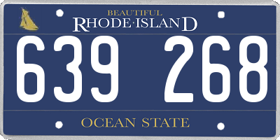 RI license plate 639268