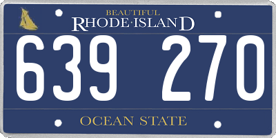 RI license plate 639270