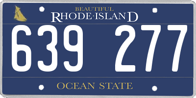 RI license plate 639277