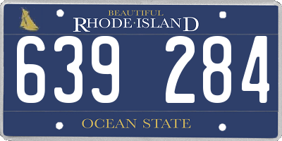 RI license plate 639284
