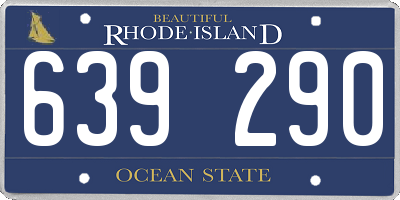 RI license plate 639290