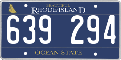 RI license plate 639294