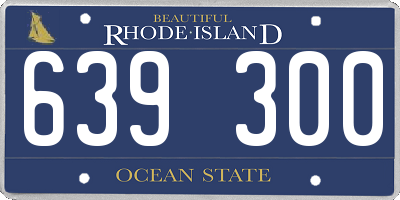RI license plate 639300
