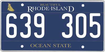 RI license plate 639305