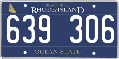 RI license plate 639306