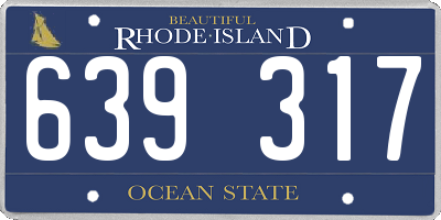 RI license plate 639317