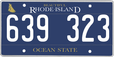 RI license plate 639323