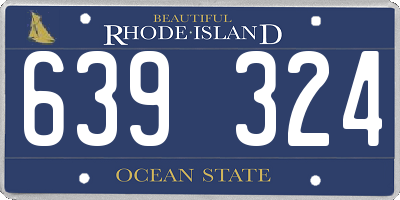 RI license plate 639324