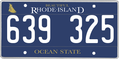 RI license plate 639325