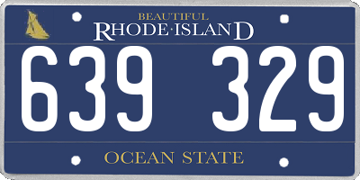 RI license plate 639329