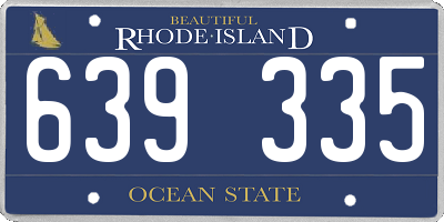 RI license plate 639335
