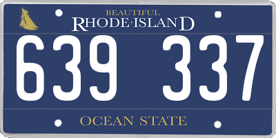 RI license plate 639337