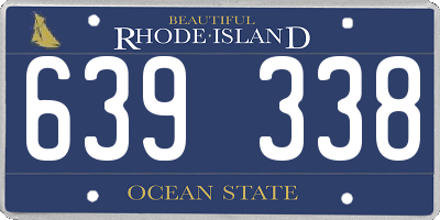 RI license plate 639338