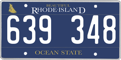RI license plate 639348