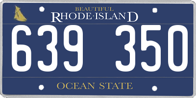 RI license plate 639350