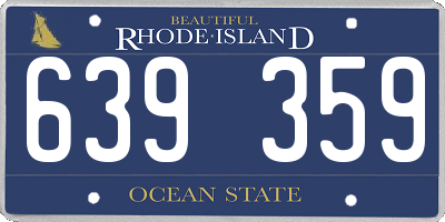 RI license plate 639359