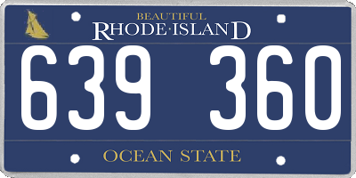 RI license plate 639360