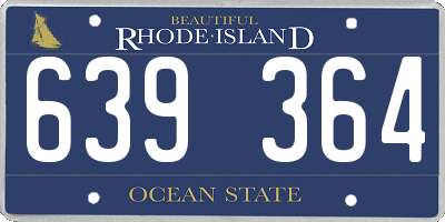 RI license plate 639364