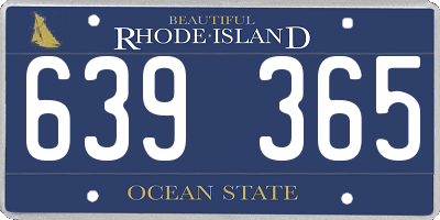 RI license plate 639365
