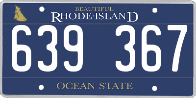 RI license plate 639367
