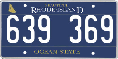 RI license plate 639369