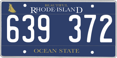 RI license plate 639372