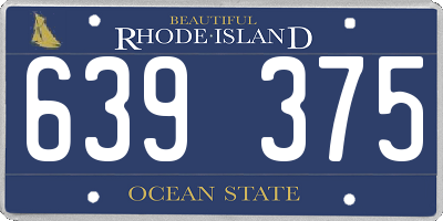 RI license plate 639375