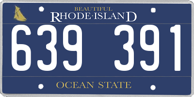 RI license plate 639391