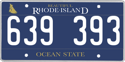 RI license plate 639393