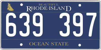 RI license plate 639397