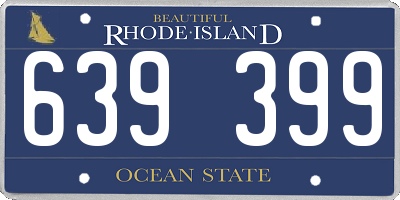 RI license plate 639399