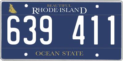 RI license plate 639411