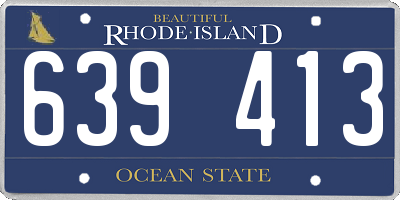RI license plate 639413