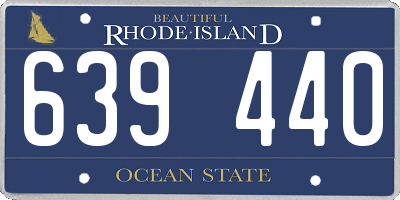 RI license plate 639440