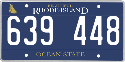 RI license plate 639448