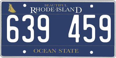 RI license plate 639459