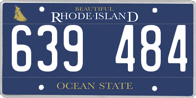 RI license plate 639484