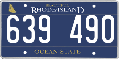 RI license plate 639490