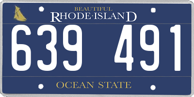 RI license plate 639491
