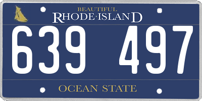 RI license plate 639497
